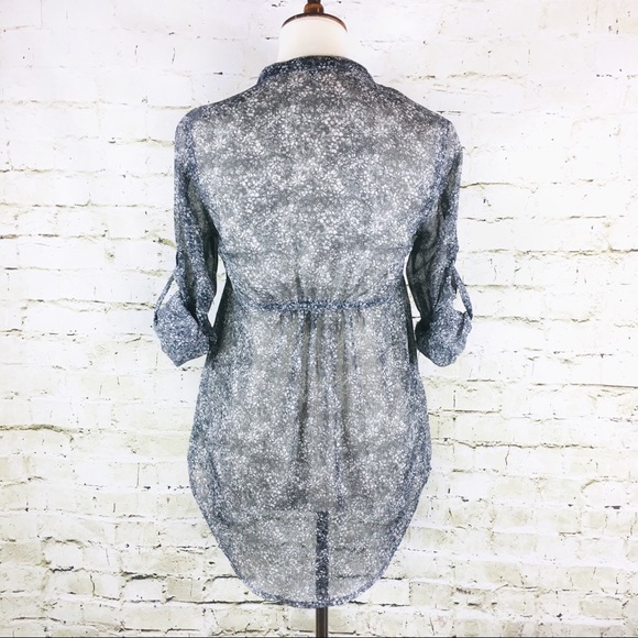 Express Sheer Floral Tunic (Size XS) - Picture 4 of 6